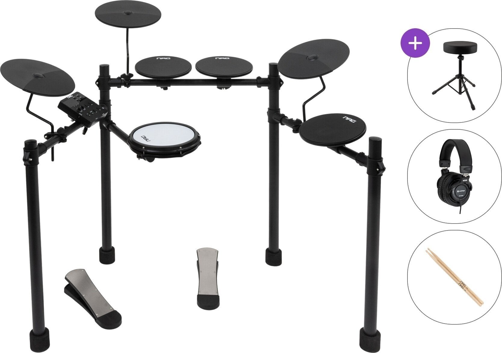 Електронна барабанна установка NRG EDK-10 Kickstart Kit Standard SET Black Електронна барабанна установка