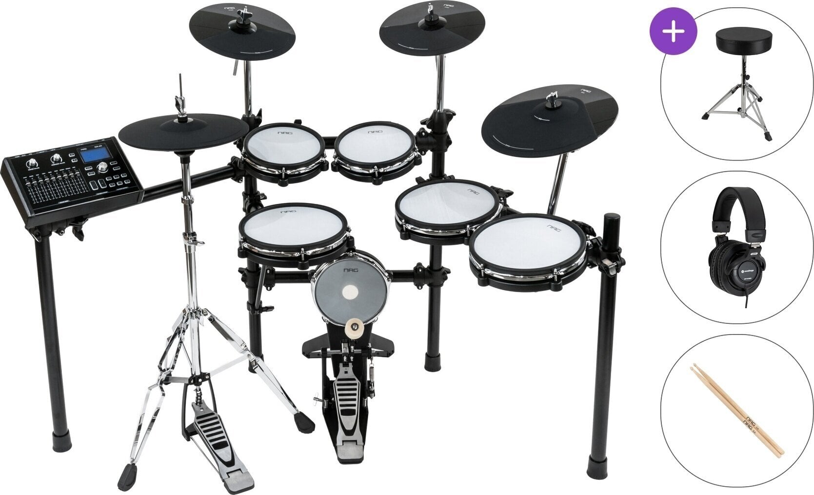 Sähkörumpusetti NRG EDK-400 Studio Kit Standard SET Black Sähkörumpusetti