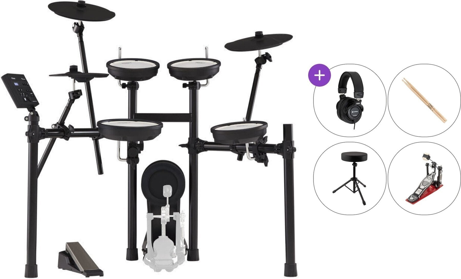 Elektroninis būgnų komplektas Roland TD-07KV Standard SET Black Elektroninis būgnų komplektas
