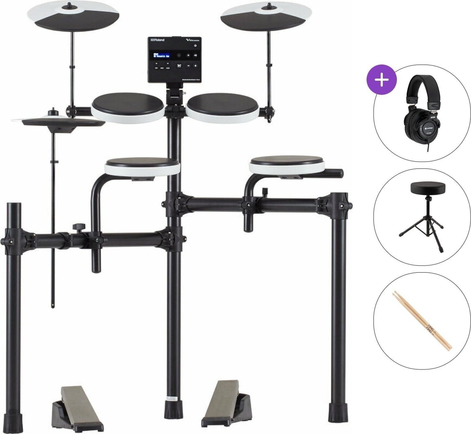 E-Drum Set Roland TD-02K Standard SET White E-Drum Set