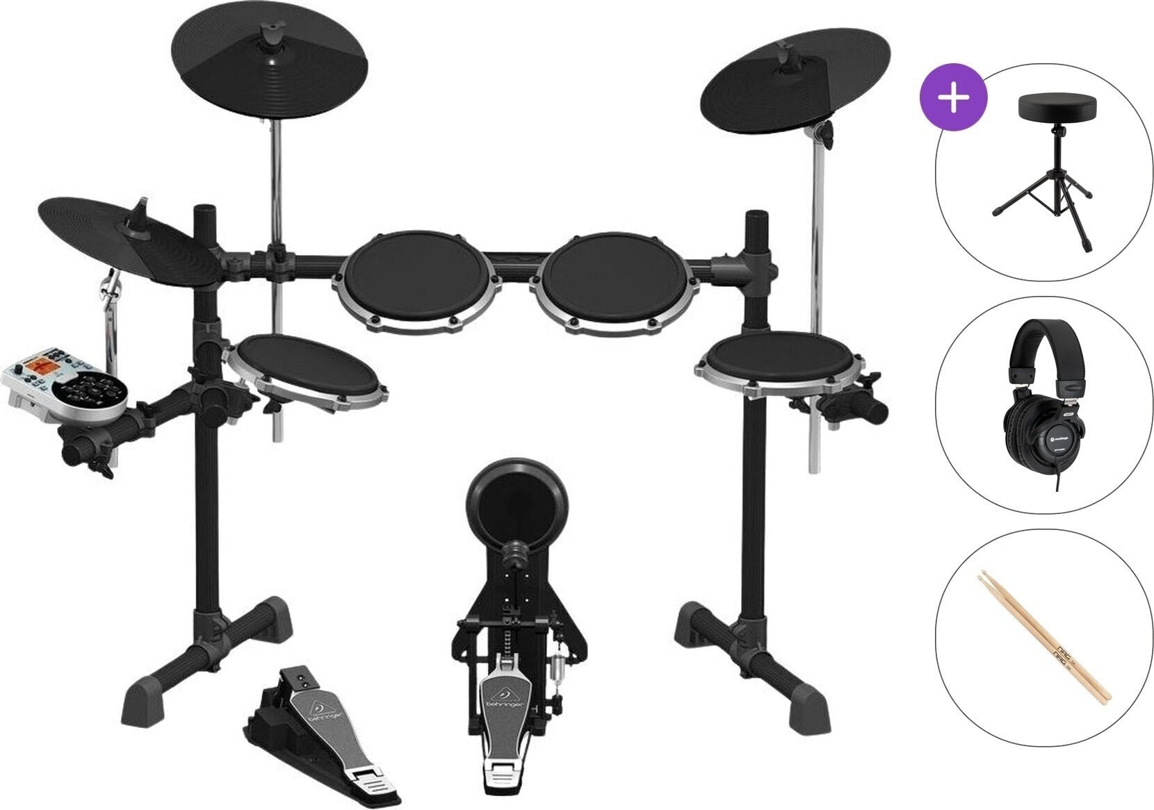 Elektronisk trommesæt Behringer XD80USB Standard SET Black Elektronisk trommesæt