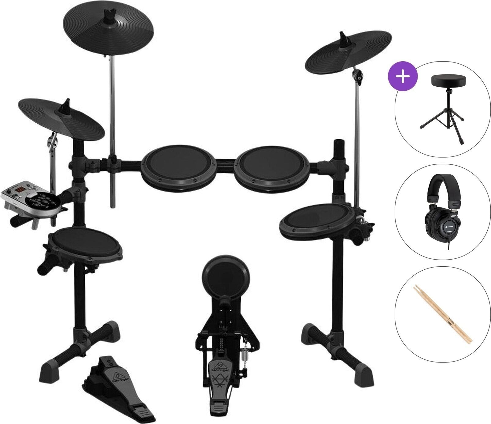 E-Drum Set Behringer XD8USB Standard SET Black E-Drum Set