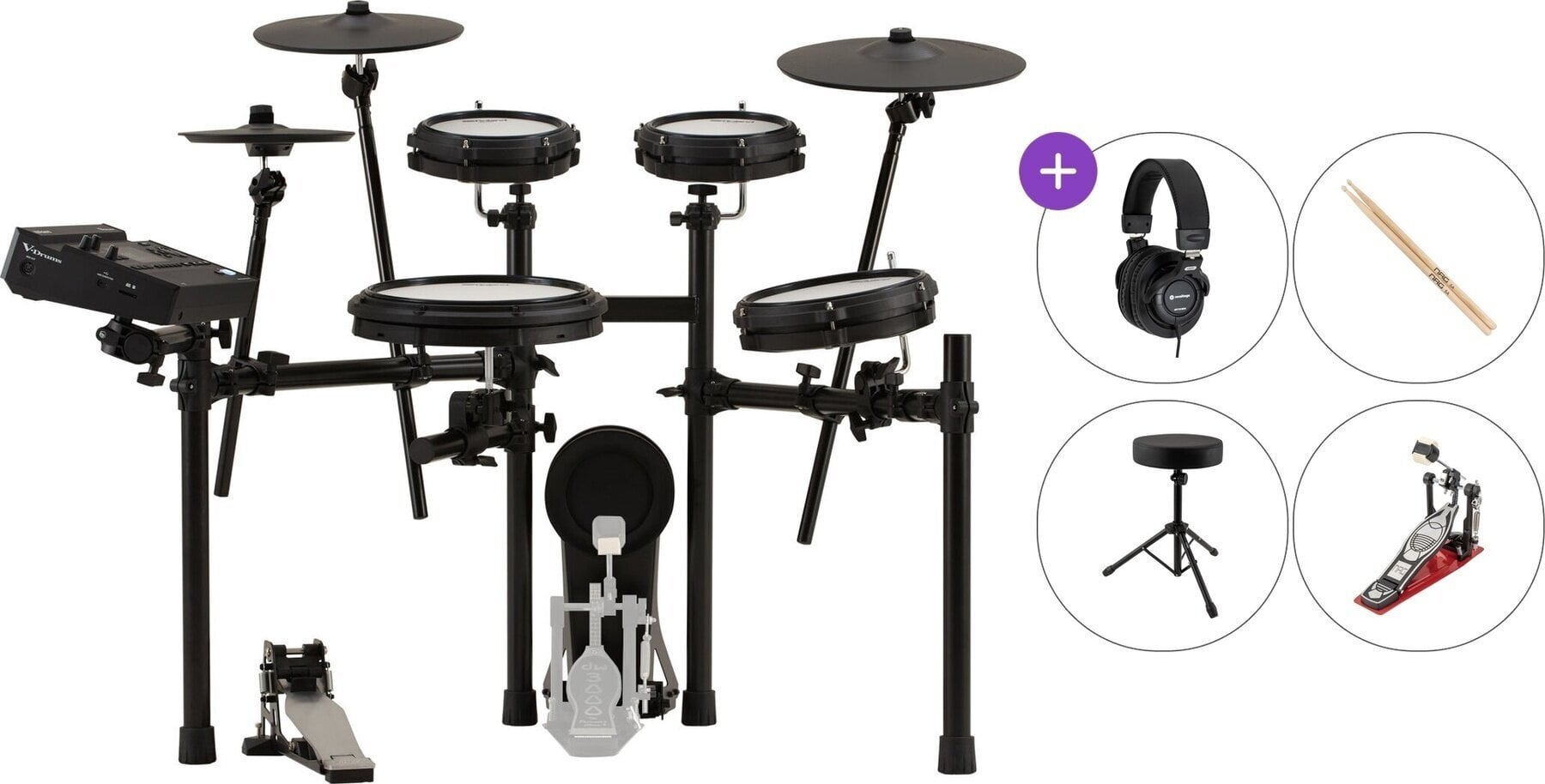 Elektroninis būgnų komplektas Roland TD313 Standard SET Black Elektroninis būgnų komplektas