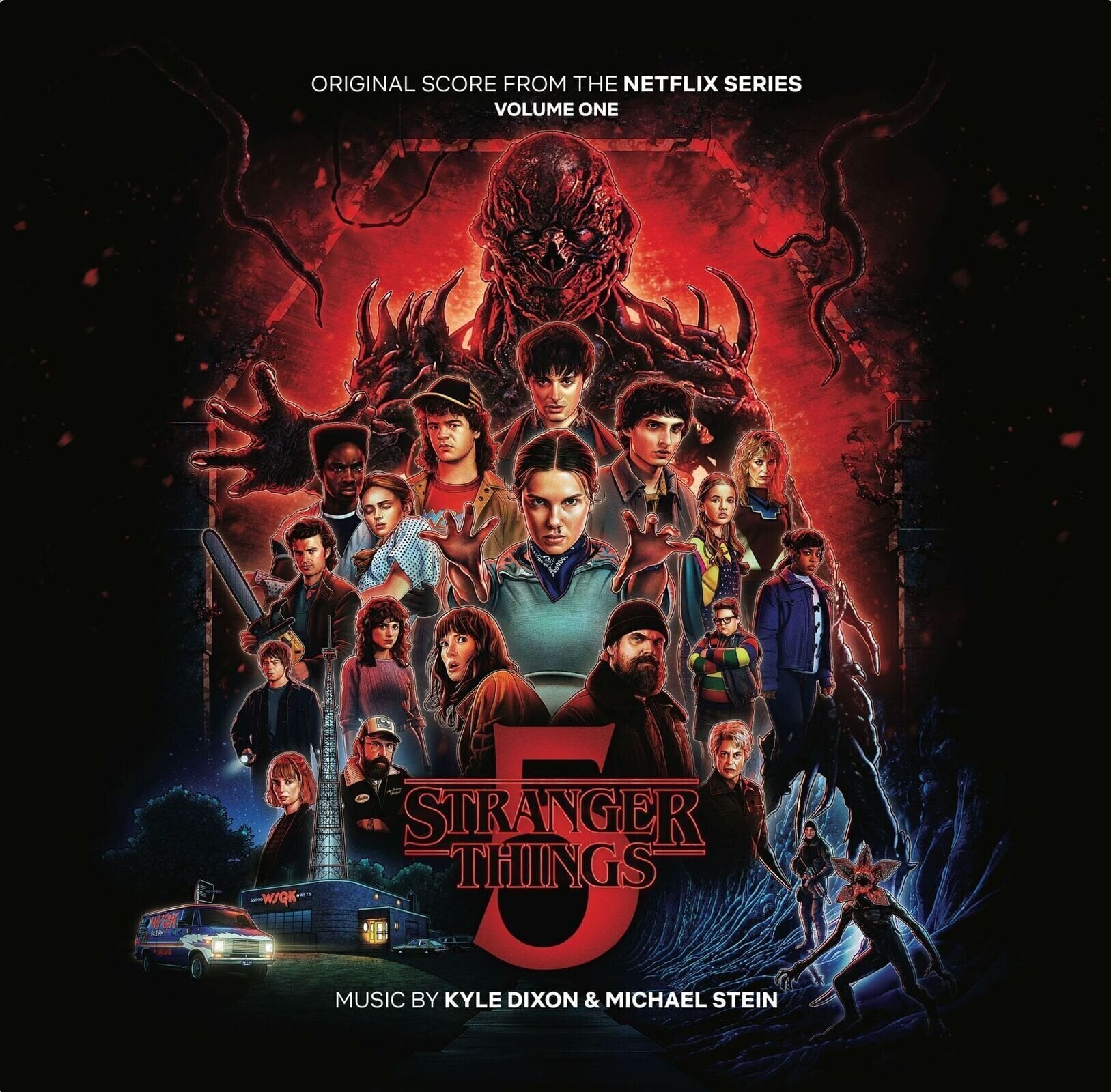 Disc de vinil Kyle Dixon & Michael Stein - Stranger Things 5 (Original Score - Volume One) (Gold Metalic Coloured) (2 LP)