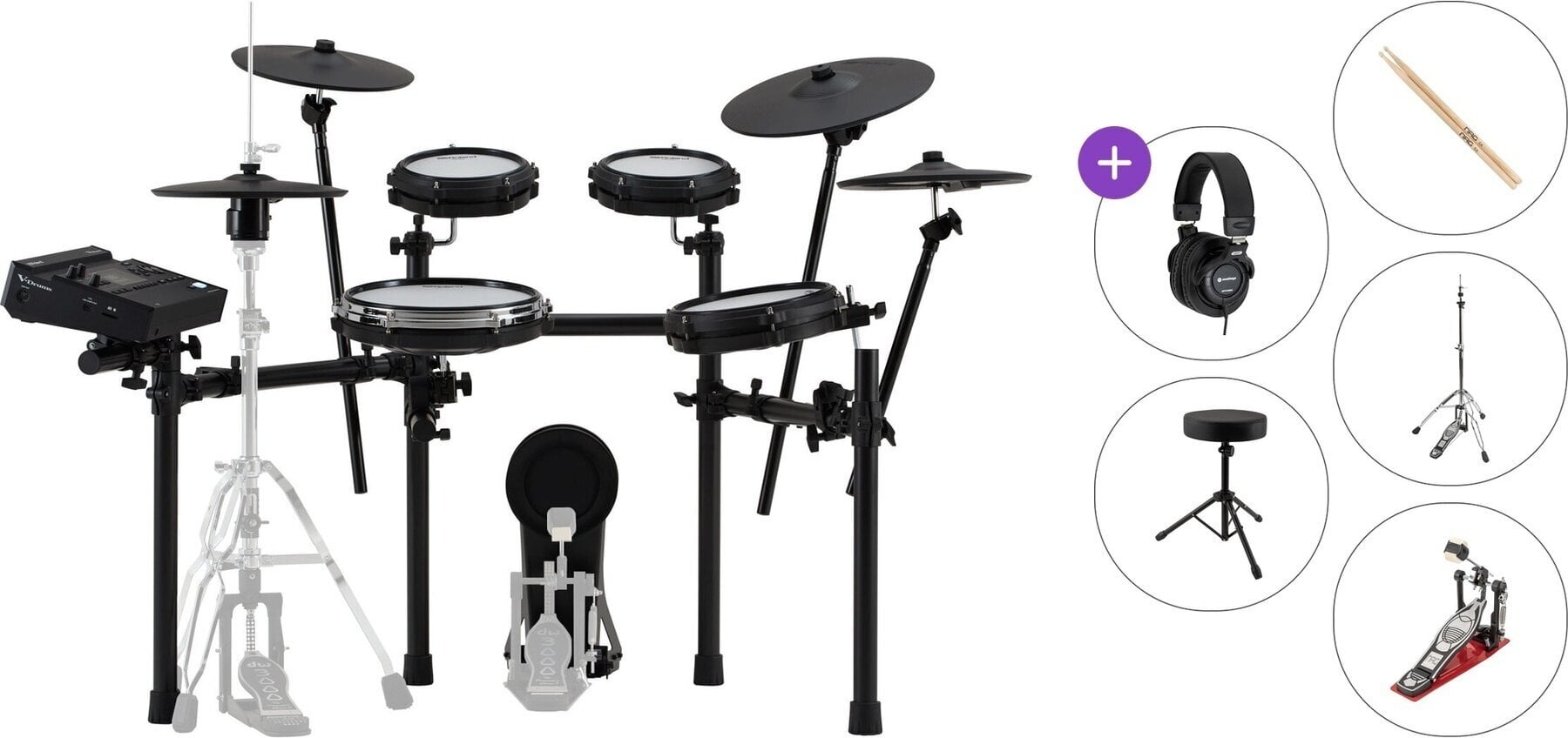 Elektroniskais bungu komplekts Roland TD316 Standard SET Black Elektroniskais bungu komplekts