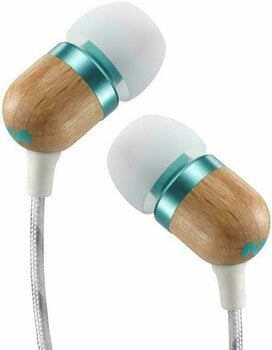 En la oreja los auriculares House of Marley Smile Jamaica One Button In-Ear Headphones Mint - 1