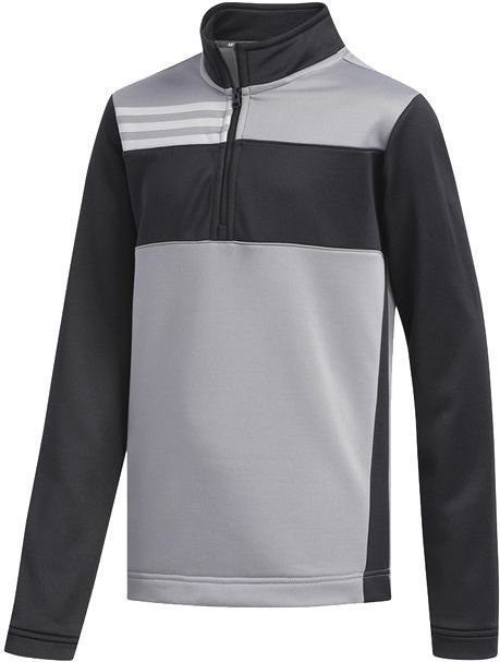 Pulover s kapuco/Pulover Adidas Colorblocked Layer Junior Sweater Grey Three 11-12Y