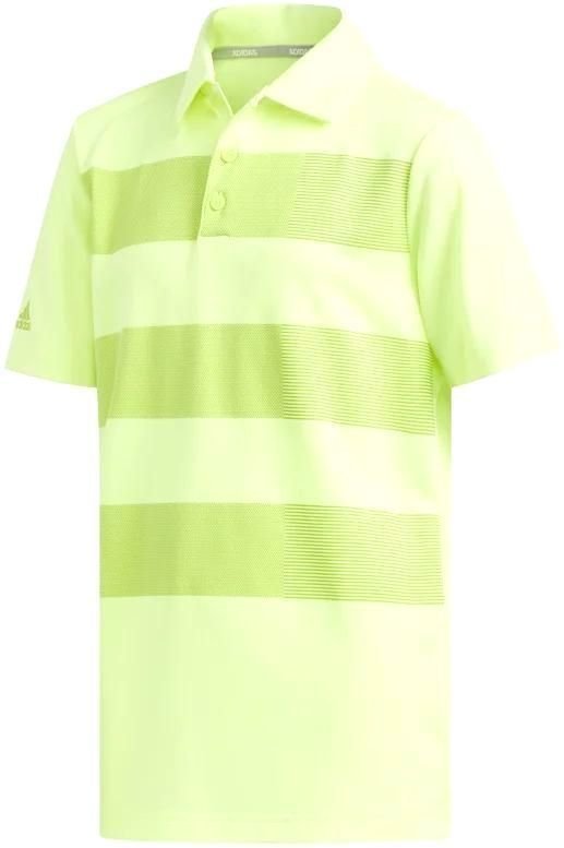 Rövid ujjú póló Adidas 3-Stripes Gyerek Golfpóló Yellow 11-12Y