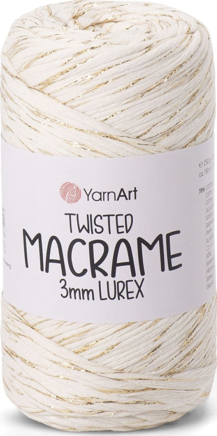 Nöör Yarn Art Twisted Macrame 3mm Lurex 190 m 752 Nöör