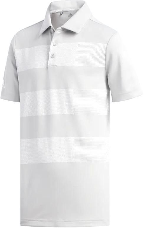 Rövid ujjú póló Adidas 3-Stripes Gyerek Golfpóló Grey 15-16Y