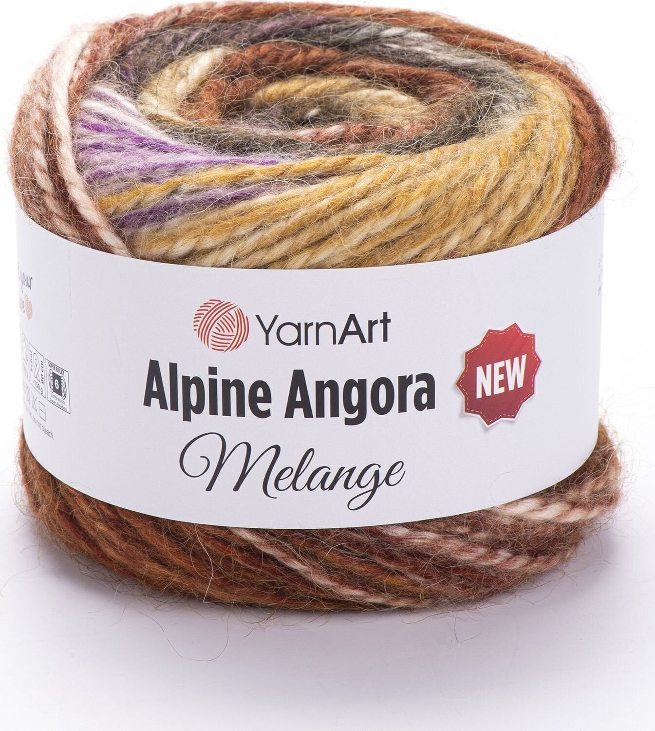 Pletacia priadza Yarn Art Alpine Angora Melange "New 6410 Pletacia priadza