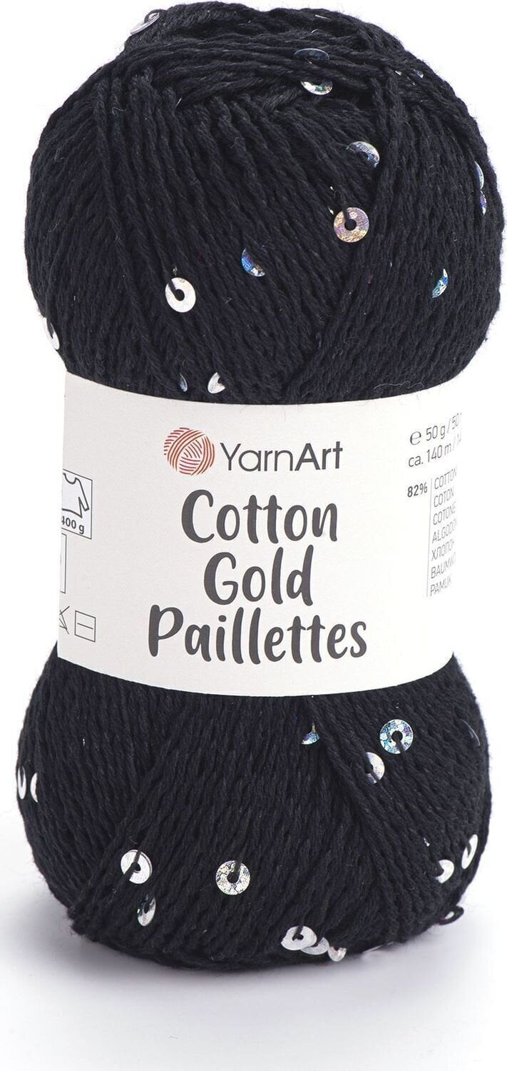 Плетива прежда Yarn Art Cotton Gold Paillettes 7101 Плетива прежда