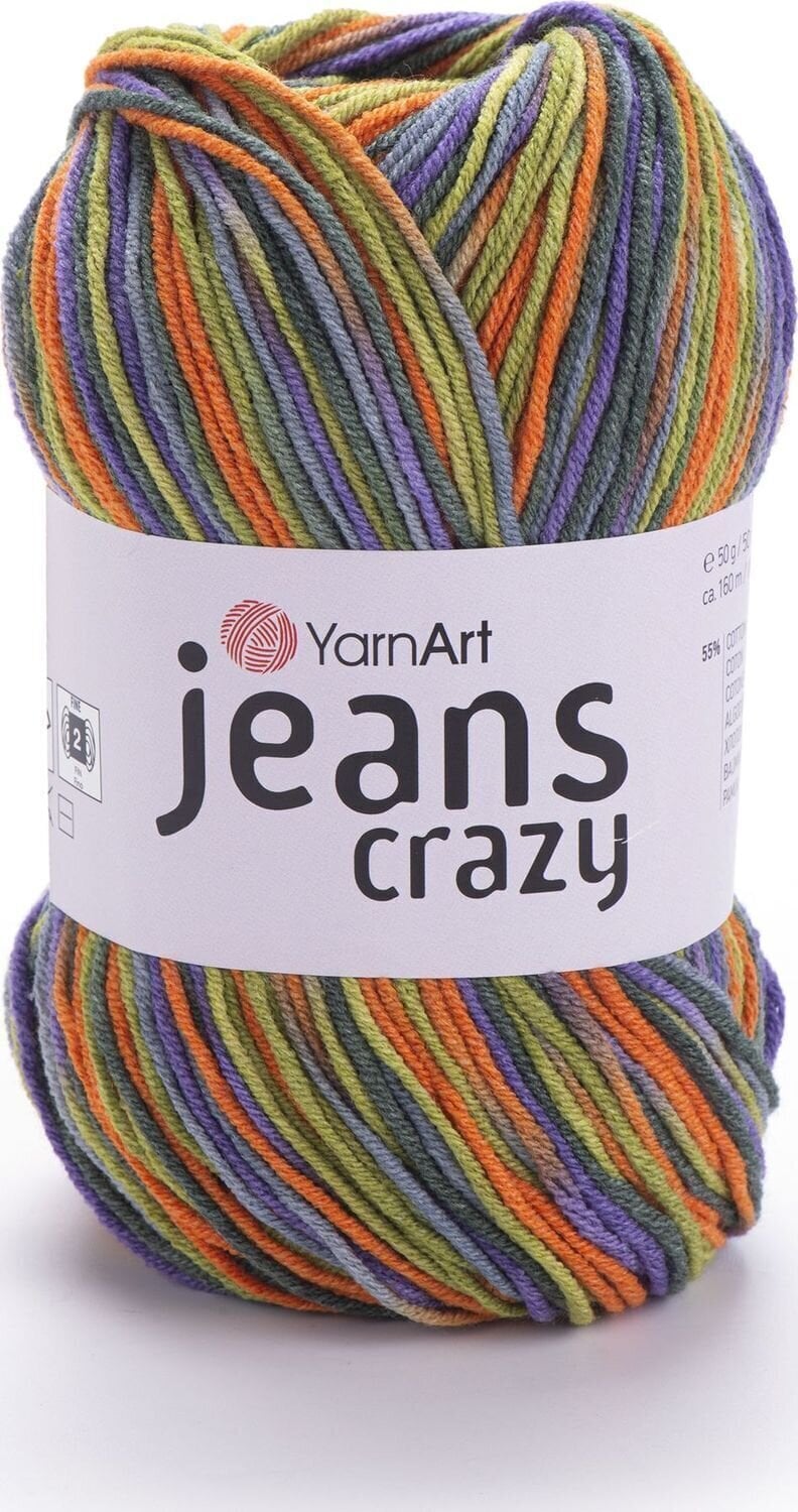 Adīšanas dzija Yarn Art Jeans Crazy 8213 Adīšanas dzija