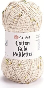 Knitting Yarn Yarn Art Cotton Gold Paillettes 7104 Knitting Yarn - 1