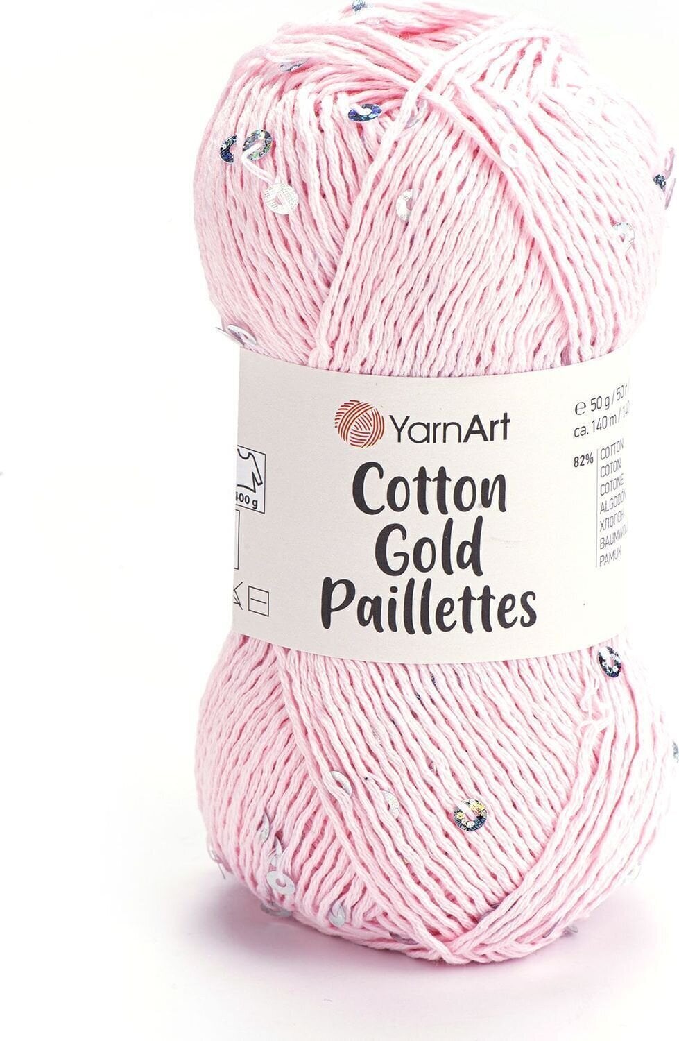 Knitting Yarn Yarn Art Cotton Gold Paillettes 7107 Knitting Yarn