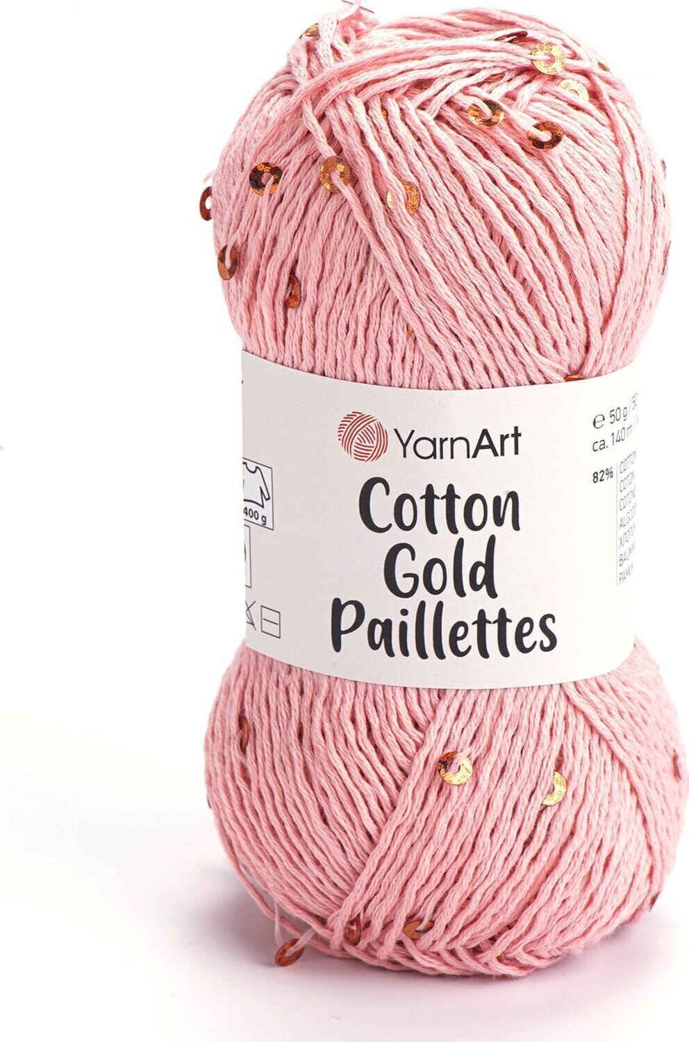 Knitting Yarn Yarn Art Cotton Gold Paillettes 7108 Knitting Yarn