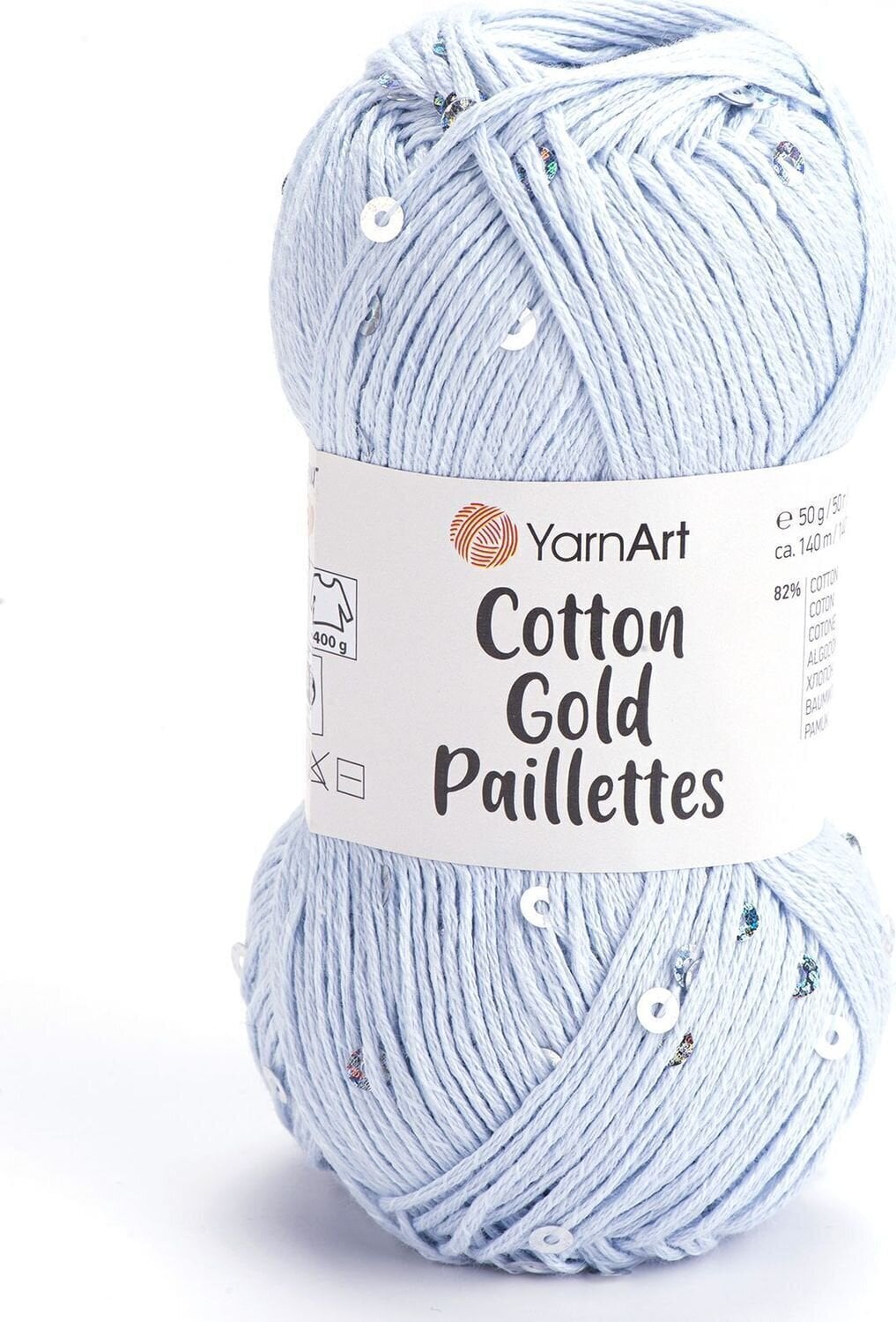 Filati per maglieria Yarn Art Cotton Gold Paillettes 7109 Filati per maglieria