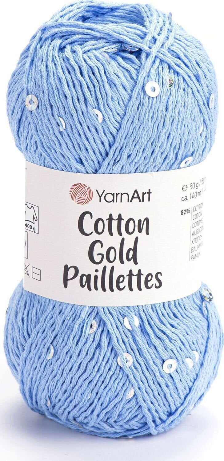 Knitting Yarn Yarn Art Cotton Gold Paillettes 7110 Knitting Yarn