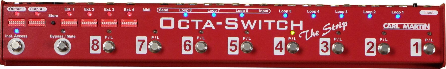 Kājas slēdzis Carl Martin Octa-Switch The Strip Kājas slēdzis