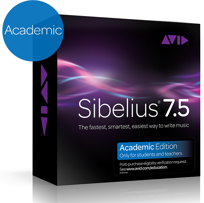 Programvara för poängsättning AVID Sibelius 7.5 Academic
