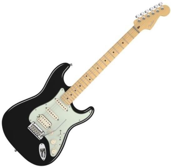 Elektriska gitarrer Fender American Deluxe Stratocaster HSS, Maple Fingerboard, Black