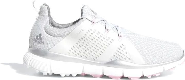 Golfskor för dam Adidas Climacool Cage Womens Golf Shoes Grey One/Silver Metallic/True Pink UK 7,5