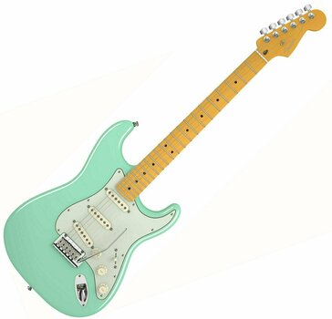 Електрическа китара Fender American Deluxe Stratocaster V Neck, Maple Fingerboard, Surf Green - 1