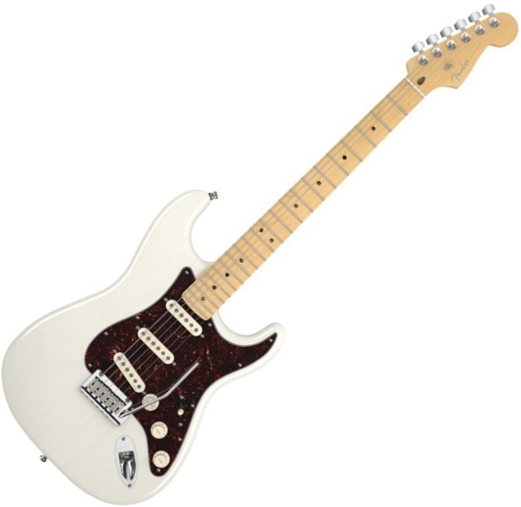 Sähkökitara Fender American Deluxe Stratocaster Ash, Maple Fingerboard, White Blonde