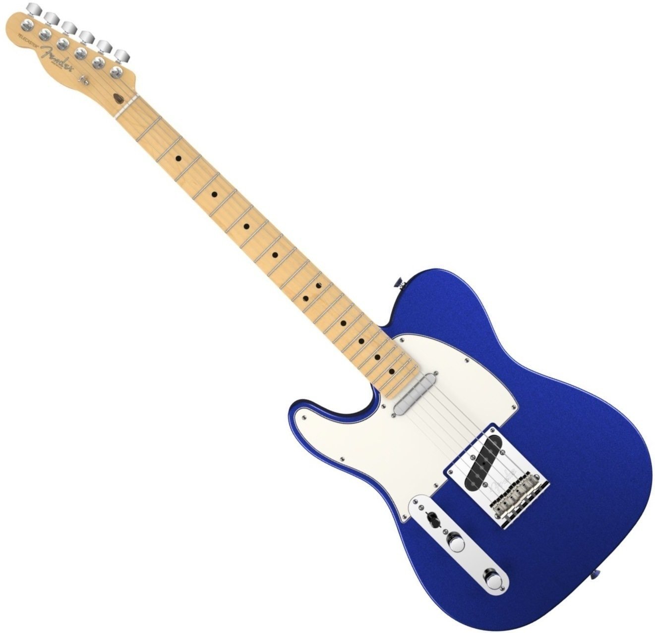 Elektrisk guitar til venstrehåndede Fender American Standard Telecaster, Left Handed, Maple Fingerboard, Mystic Blue