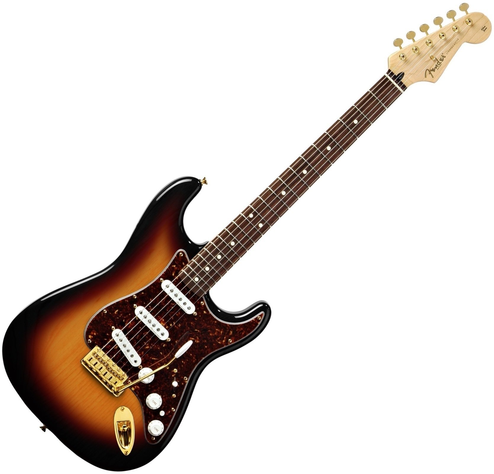 Elektrická kytara Fender Deluxe Players Stratocaster Maple Fingerboard, 3-Color Sunburst