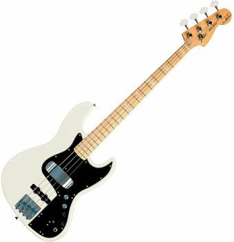 E-Bass Fender Marcus Miller Jazz Bass Maple Fingerboard, Olympic White - 1