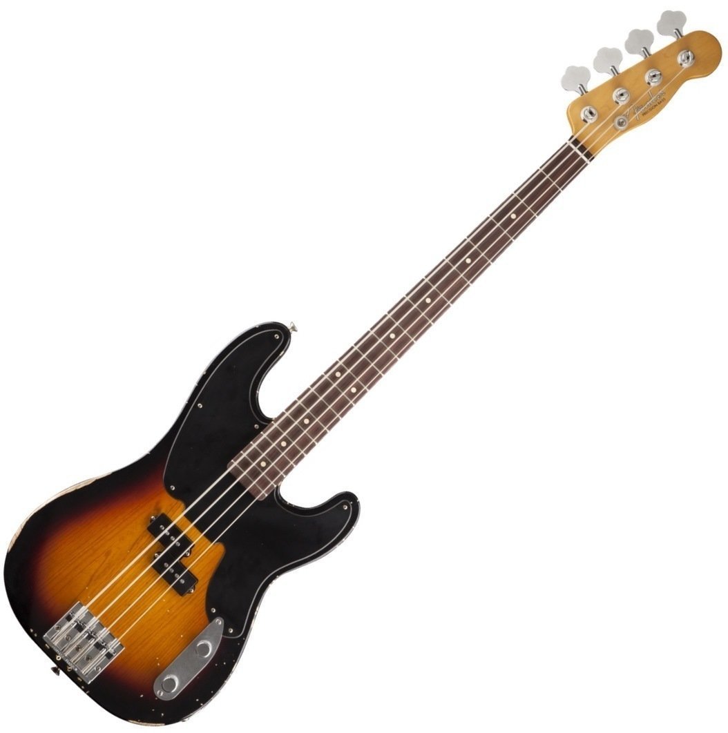 4-string Bassguitar Fender Mike Dirnt Road Worn Precision Bass Rosewood Fingerboard, 3-Color Sunburst