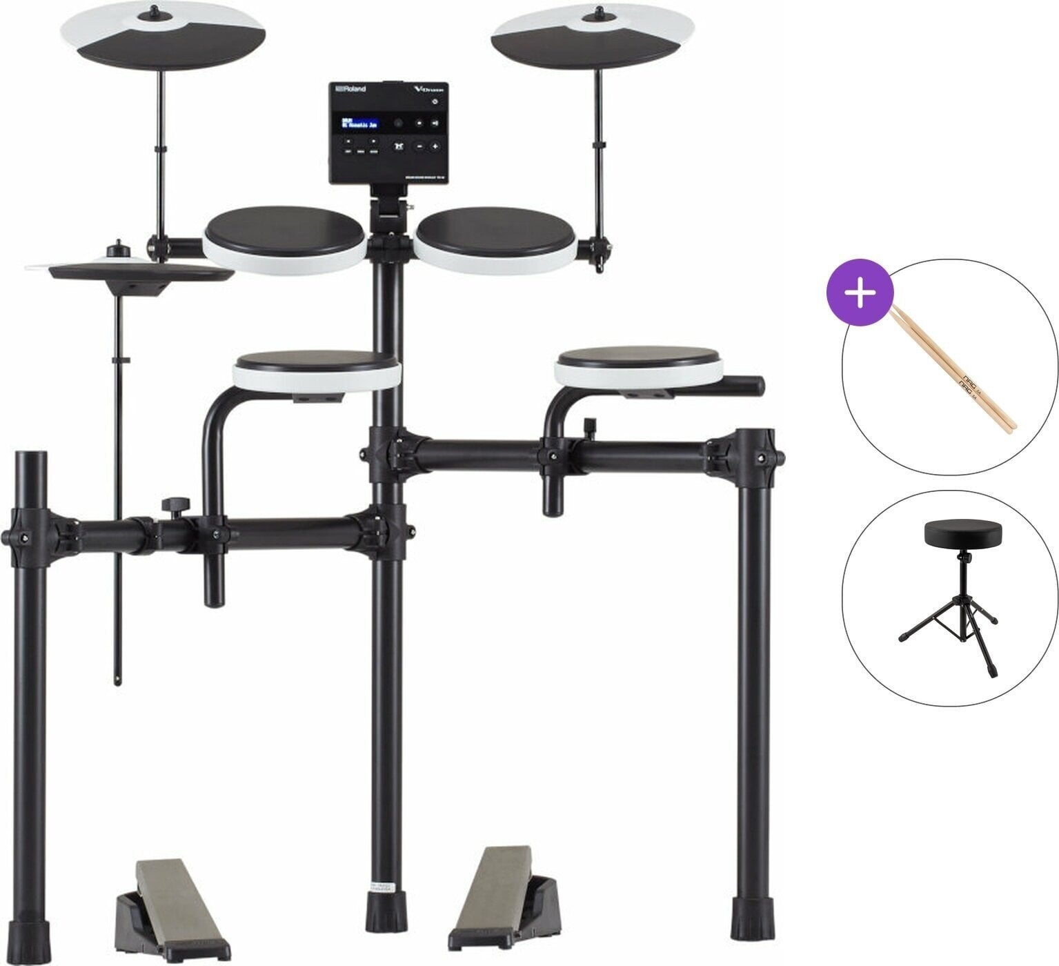 Elektronisch drumstel Roland TD-02K Basic SET White Elektronisch drumstel