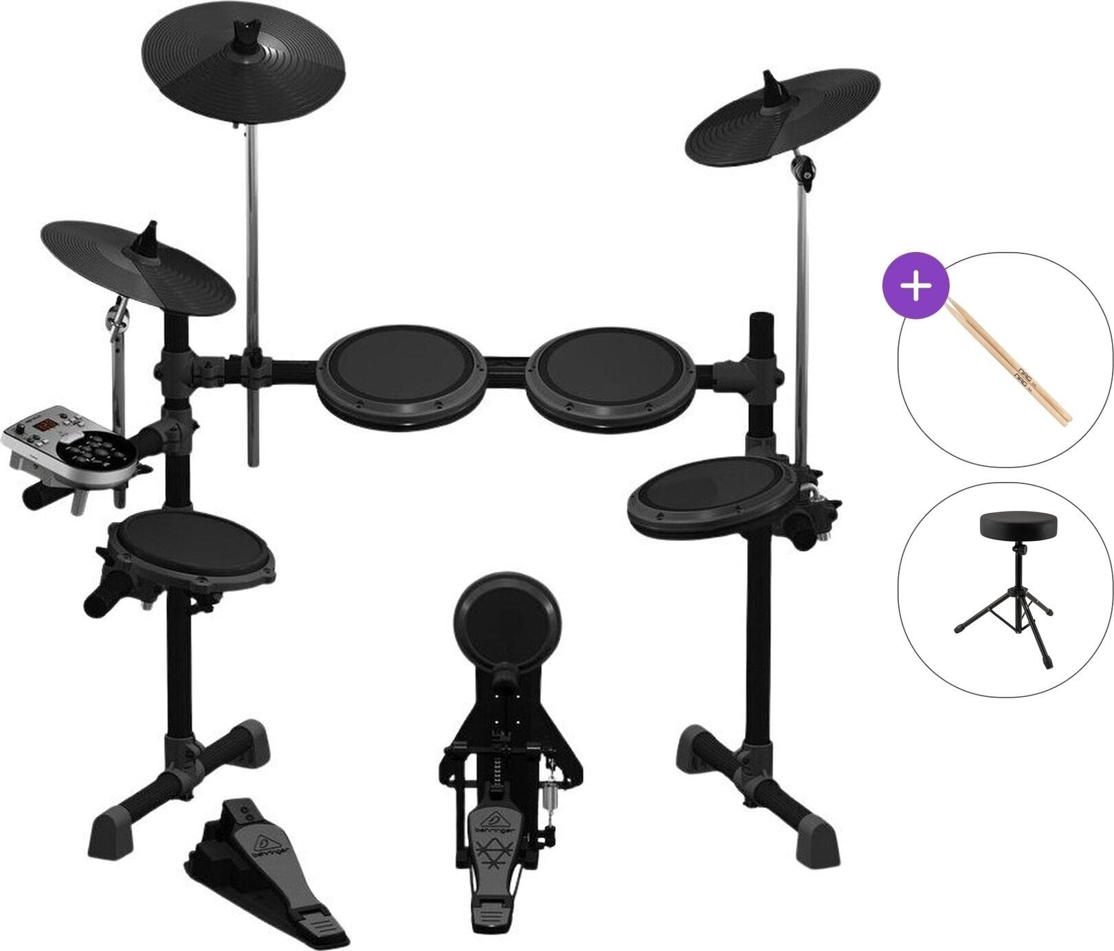 Elektronisch drumstel Behringer XD8USB Basic SET Black Elektronisch drumstel
