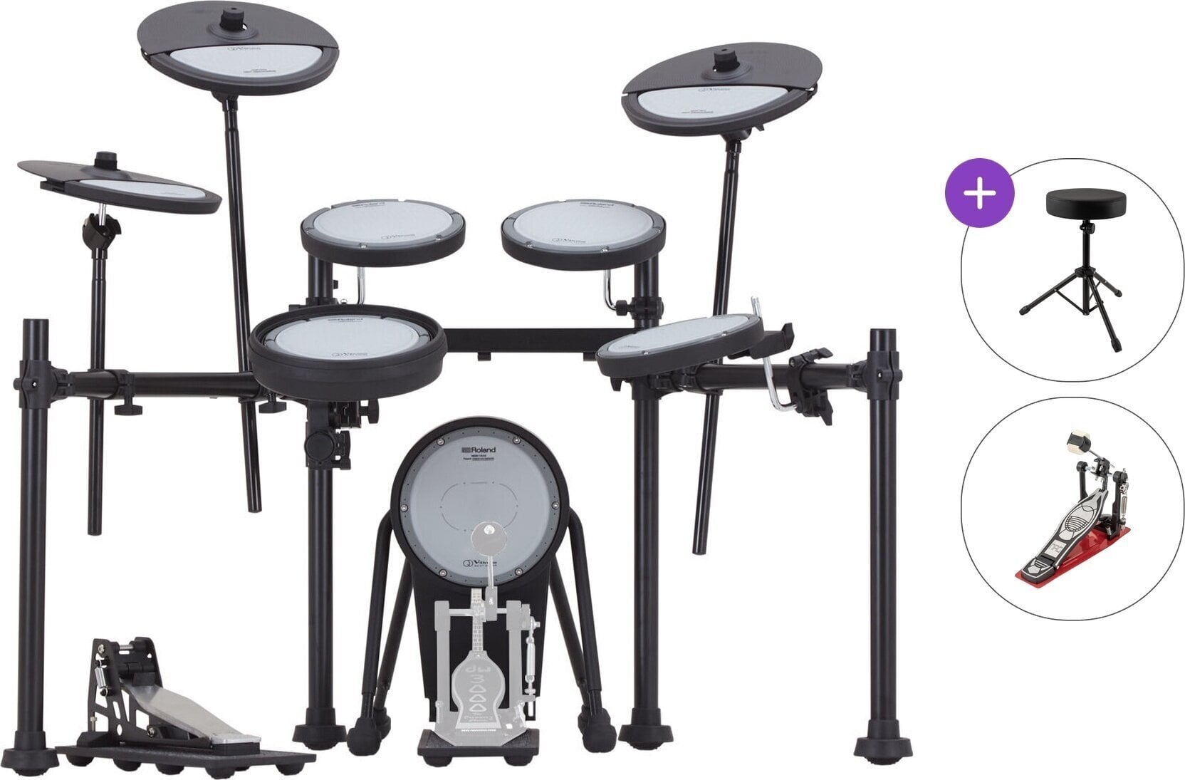 Elektroninis būgnų komplektas Roland VQD106PADS Basic SET Black Elektroninis būgnų komplektas