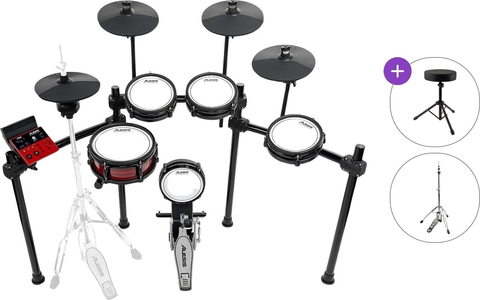 Elektronisch drumstel Alesis Nitro Ultimate Kit Basic SET Black Elektronisch drumstel