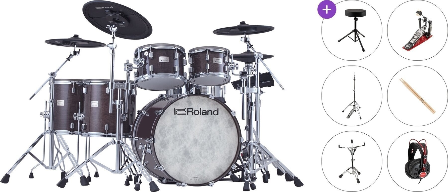 Set Batteria Elettronica Roland VAD716 Standard SET Gloss Ebony Set Batteria Elettronica