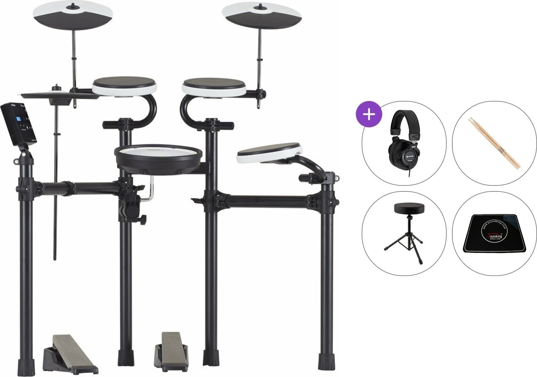 Elektronisch drumstel Roland TD-02KV Premium SET White Elektronisch drumstel