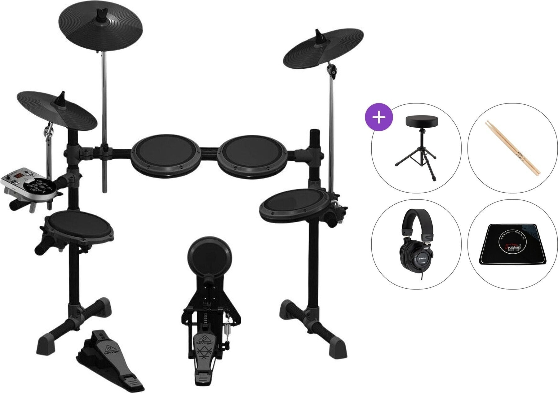 E-Drum Set Behringer XD8USB Premium SET Black E-Drum Set