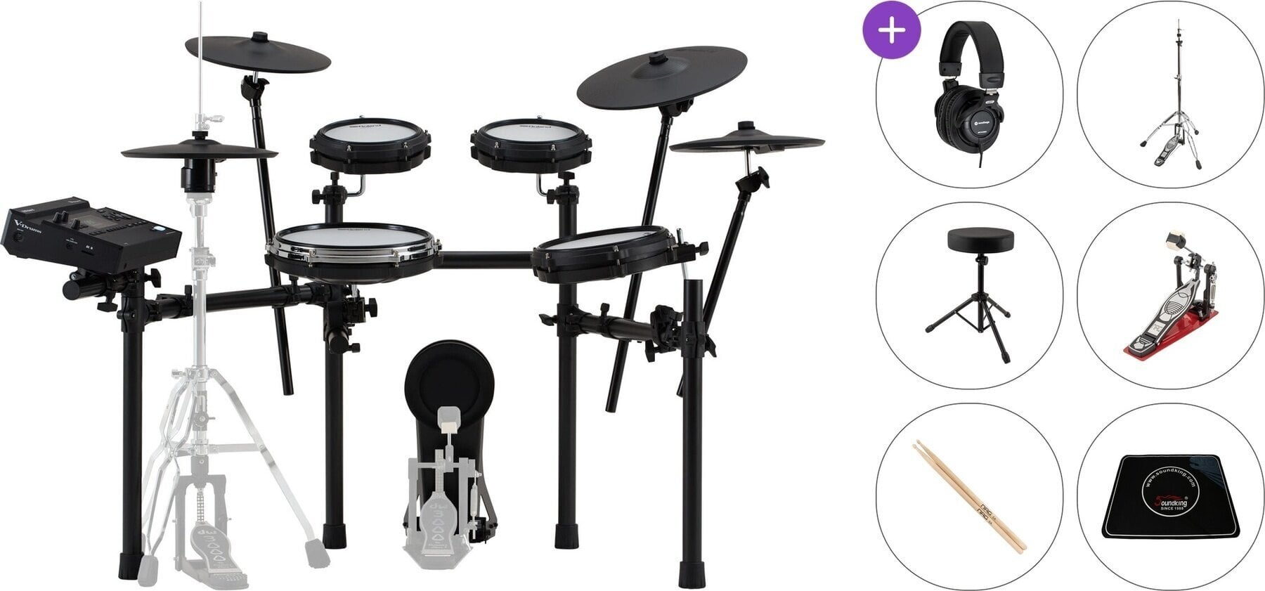 Elektroninis būgnų komplektas Roland TD316 Premium SET Black Elektroninis būgnų komplektas