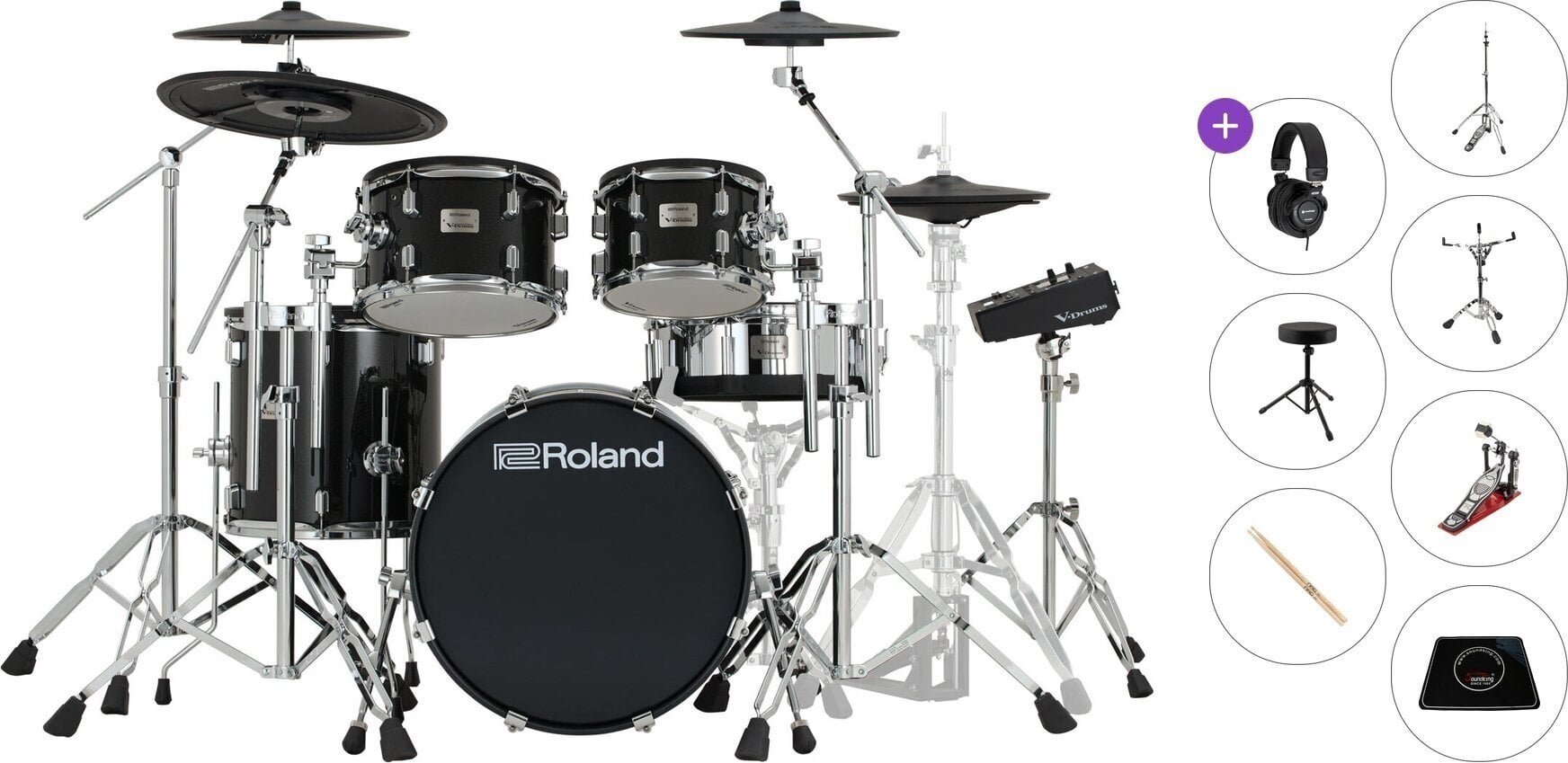 Set Batteria Elettronica Roland VAD516 Premium SET Black Set Batteria Elettronica