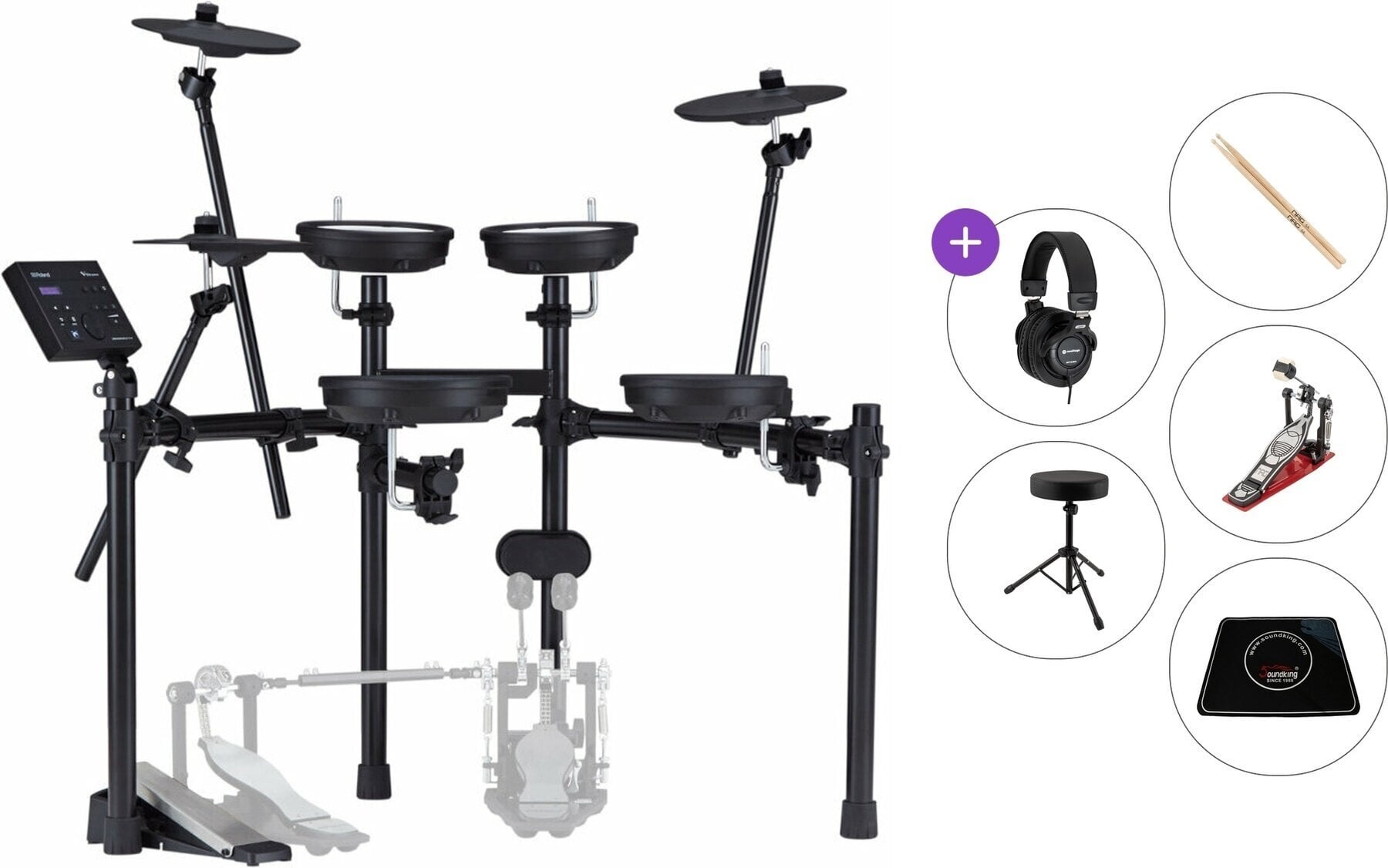 Elektronisch drumstel Roland TD-07DMK Premium SET Black Elektronisch drumstel
