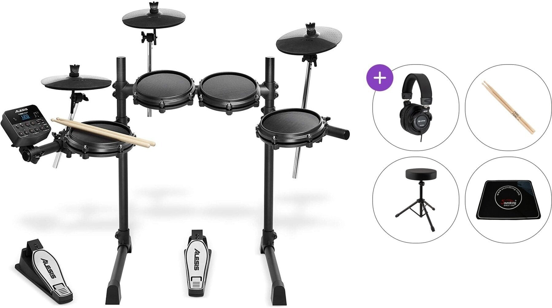 Elektronisk trommesæt Alesis Turbo Mesh Kit Premium SET Black Elektronisk trommesæt