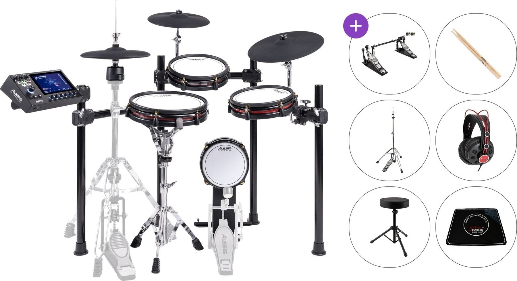 Set Batteria Elettronica Alesis Strata Club Premium SET Black Set Batteria Elettronica