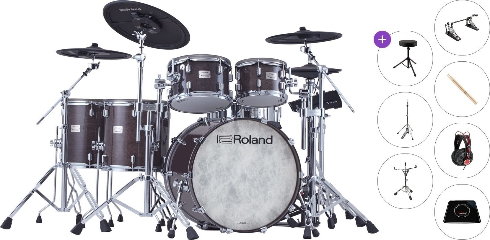 Set Batteria Elettronica Roland VAD716 Premium SET Gloss Ebony Set Batteria Elettronica