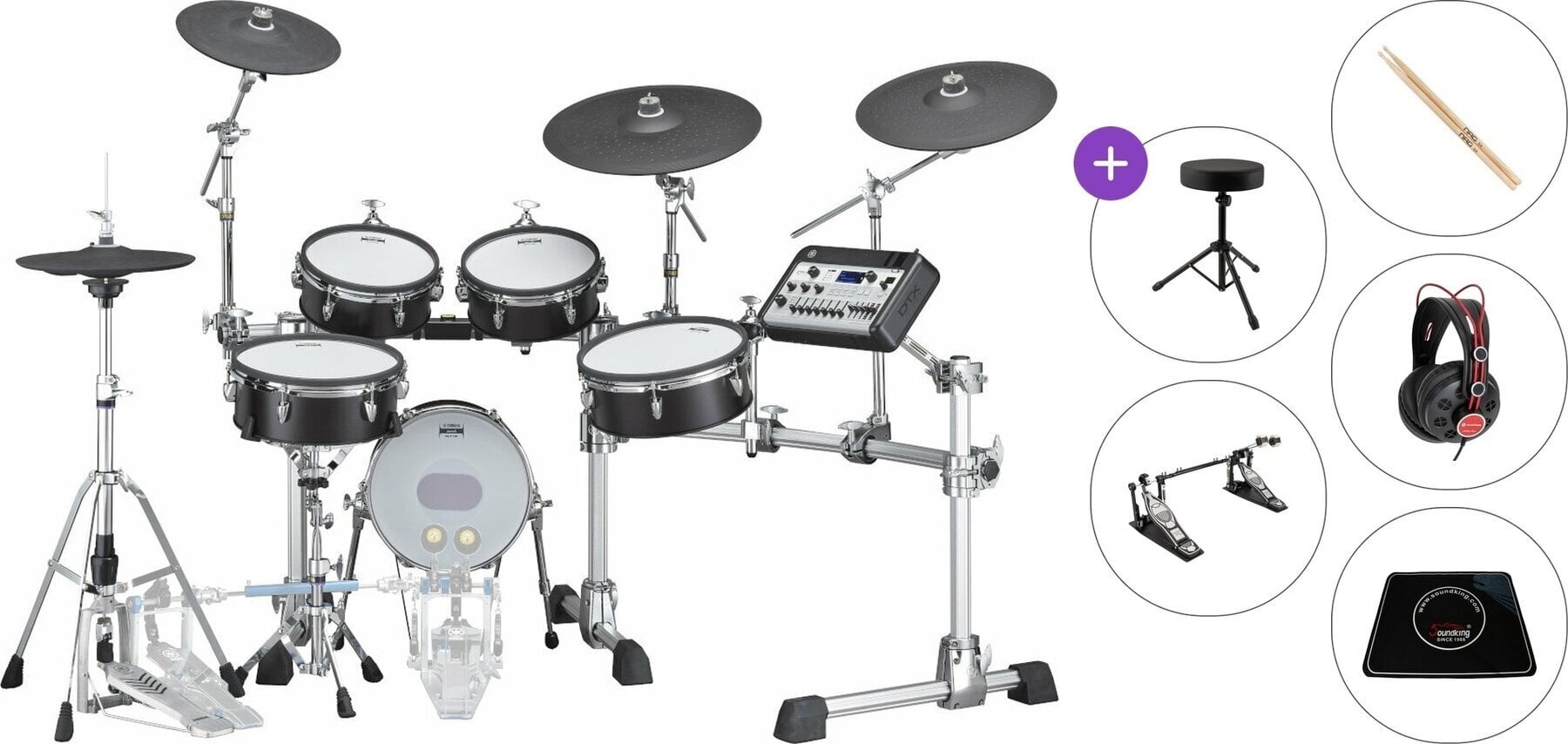 Zestaw perkusji elektronicznej Yamaha DTX10K-M Premium SET Black Forest Zestaw perkusji elektronicznej