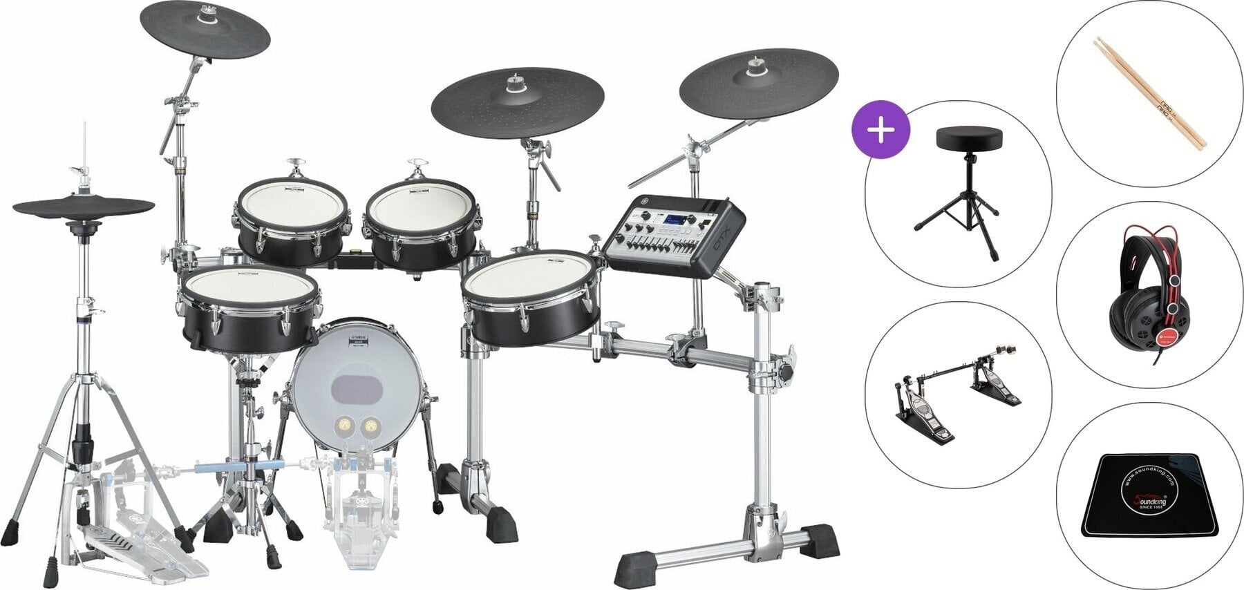 Zestaw perkusji elektronicznej Yamaha DTX10K-X Premium SET Black Forest Zestaw perkusji elektronicznej