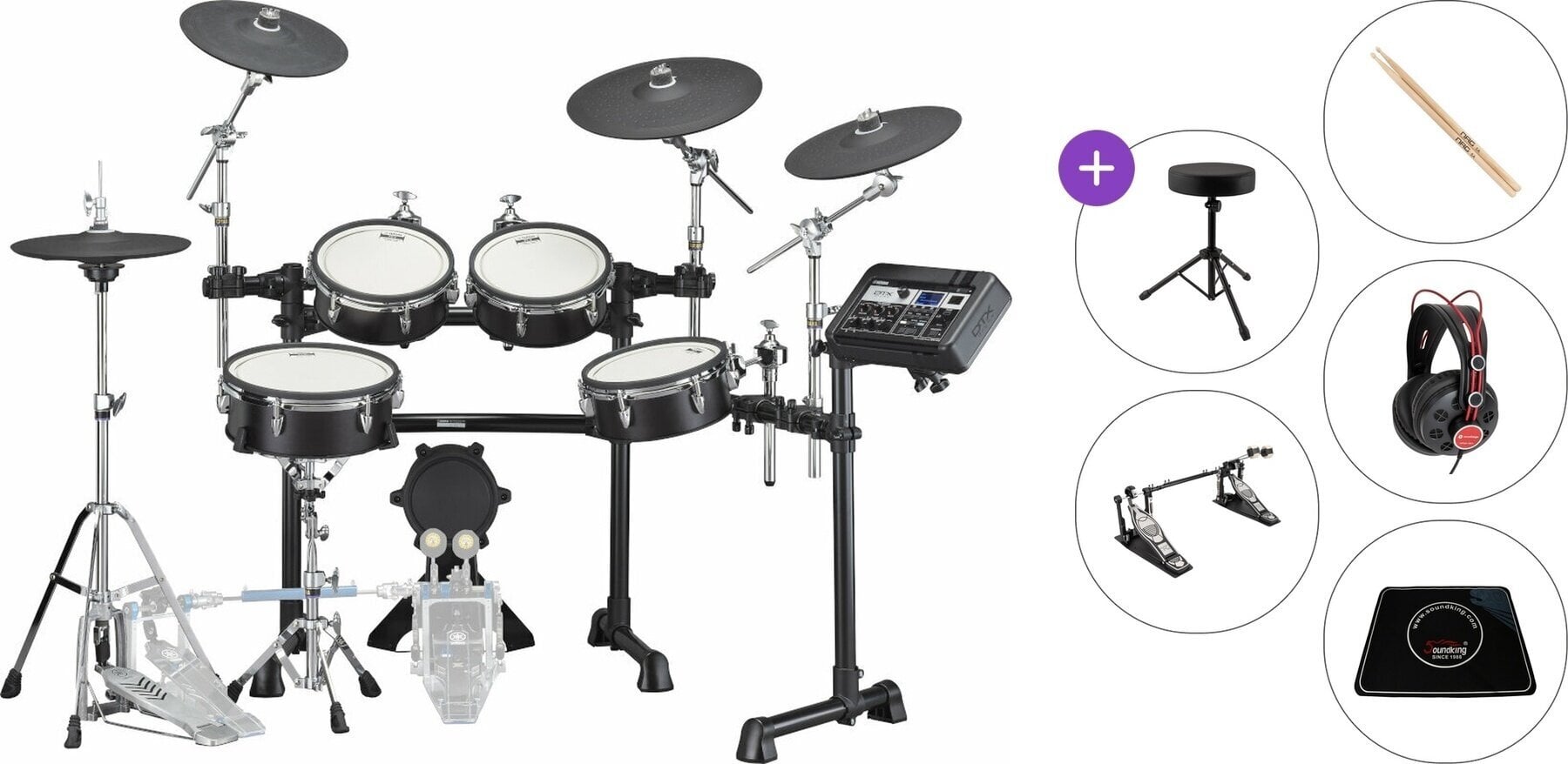 Elektronisch drumstel Yamaha DTX8K-X Premium SET Black Forest Elektronisch drumstel