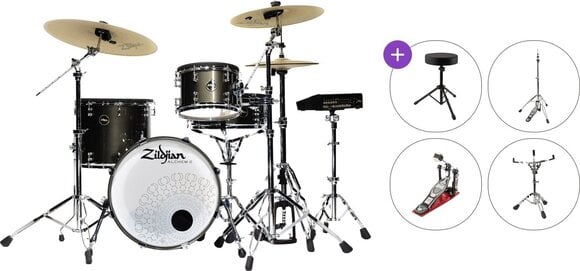 Elektronisch drumstel Zildjian Alchem-E Gold Basic SET Black Gold Foundry Shimmer Gloss Lacquer Elektronisch drumstel - 1