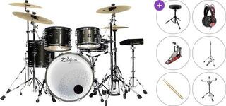 Комплект електронни барабани Zildjian Alchem-E Gold EX Standard SET Black Gold Foundry Shimmer Gloss Lacquer Комплект електронни барабани